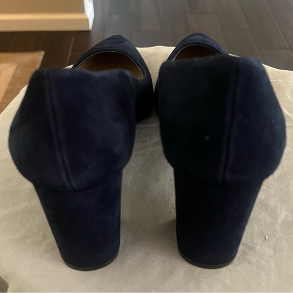 Stuart Weitzman Stuart Block Heel 75 Pointed Toe Pump Shoes New 10.5 $495 - Picture 5 of 13